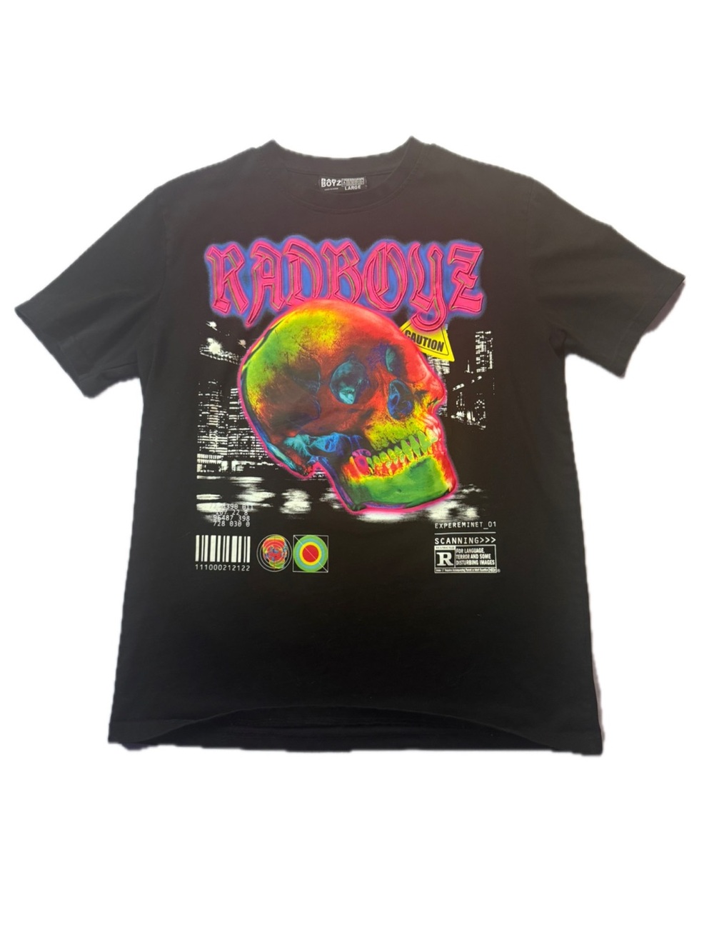Men's Multi Color Neon Skull T-Shirt